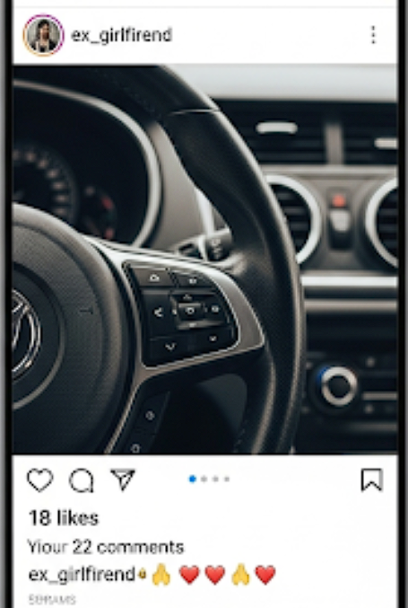 인스타그램에 올라온 자동차 사진